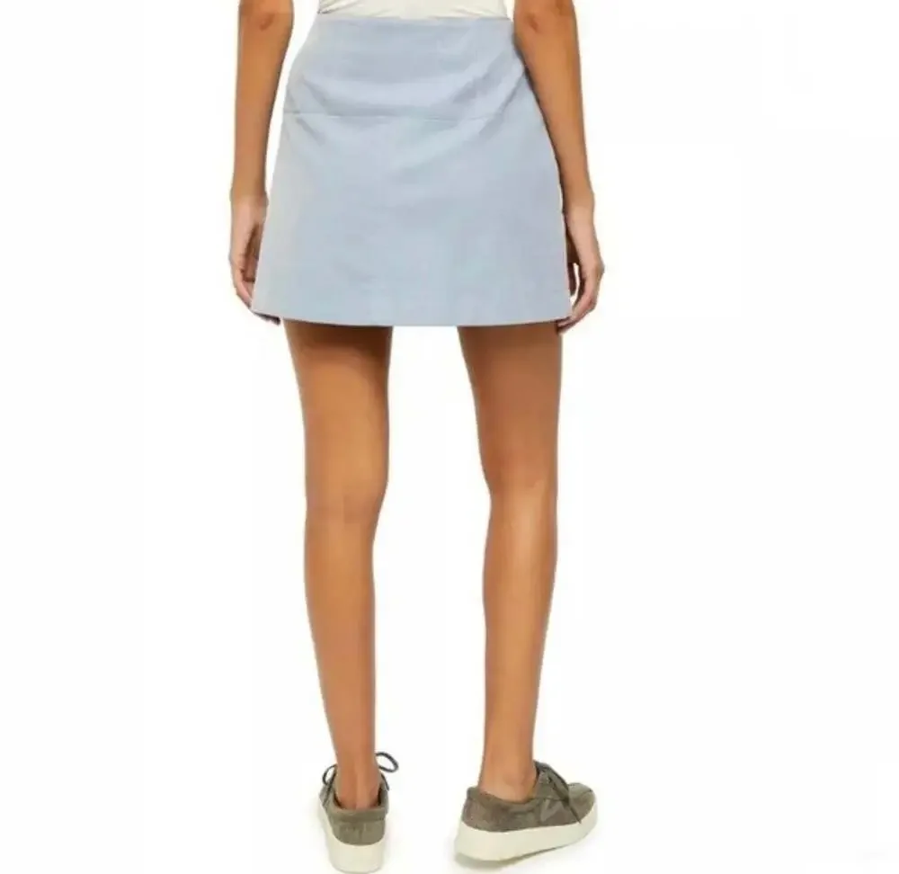 Free People Days in the Sun Faux Leather Mini Skirt in Wisteria Breeze Size 10